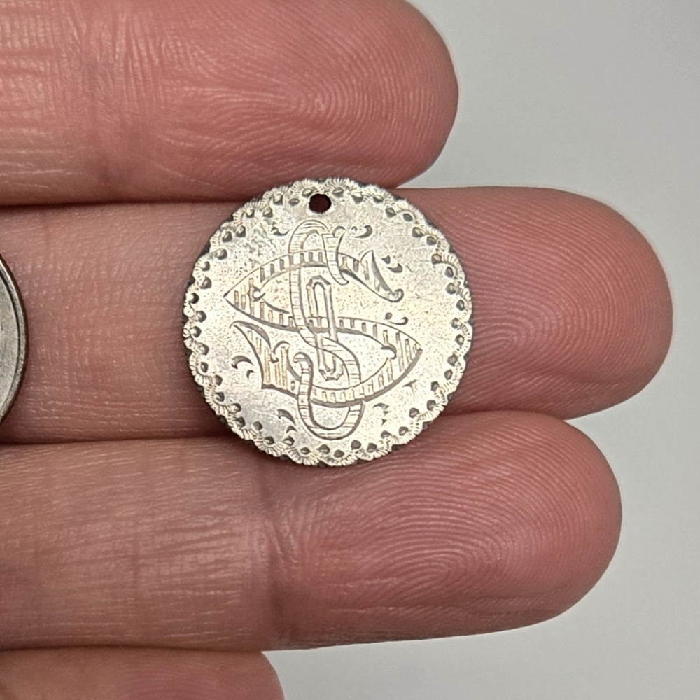 Antique Love Token Seated Liberty Dime 1874